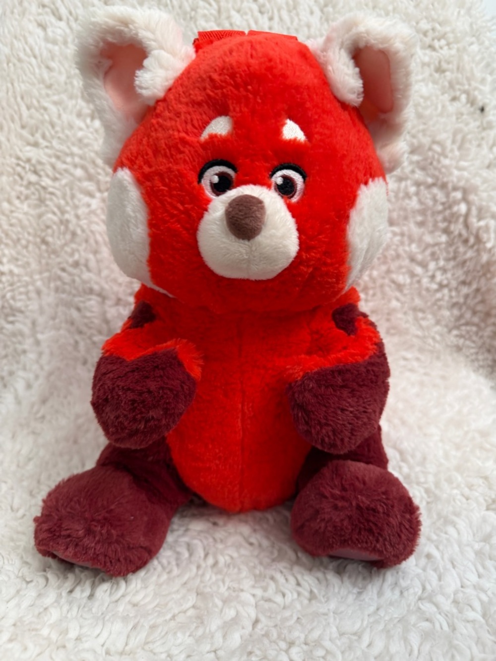 Disney Store Turning Red Mei Lee Panda Plush Childs Backpack Super Soft Cute 14"